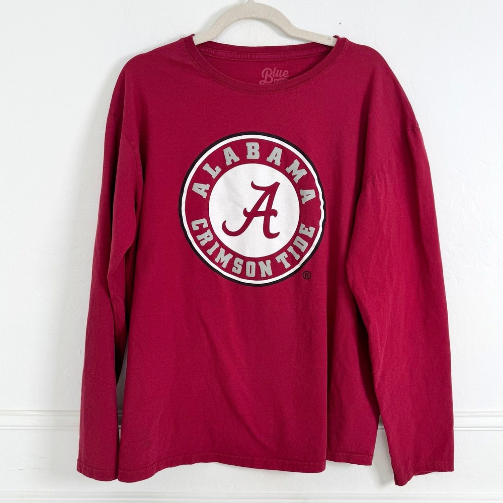Alabama Crimson Tide Mens XL Crimson Long Sleeve Graphic T-Shirt Bama Roll Tide